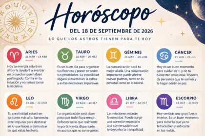 Horóscopo 18 de septiembre 2026: predicciones para todos los signos