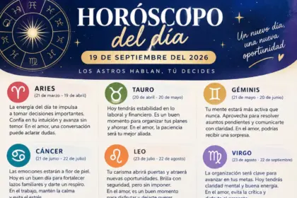 Horóscopo 19 de septiembre 2026: predicciones y números de la suerte