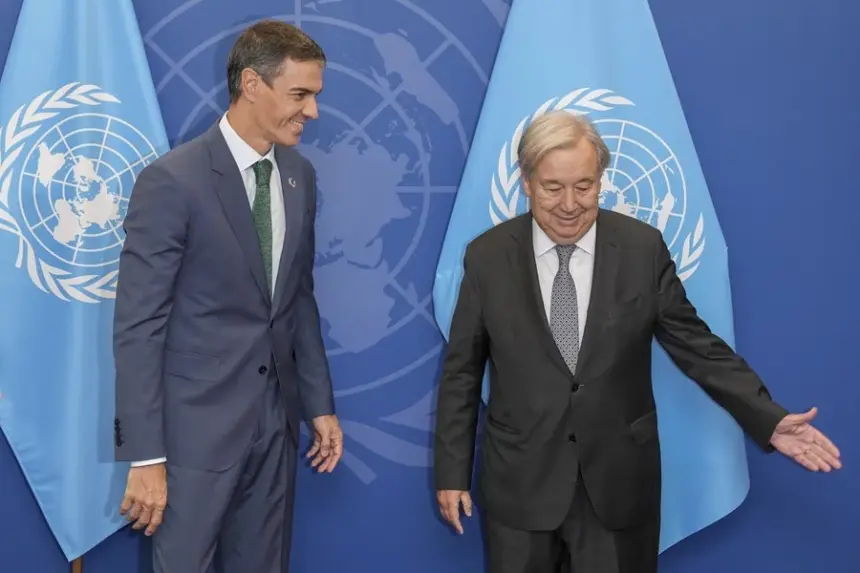 Sánchez y Guterres debaten desafíos globales en la Asamblea de la ONU 1 Sánchez y Guterres debaten desafíos globales en la Asamblea de la ONU