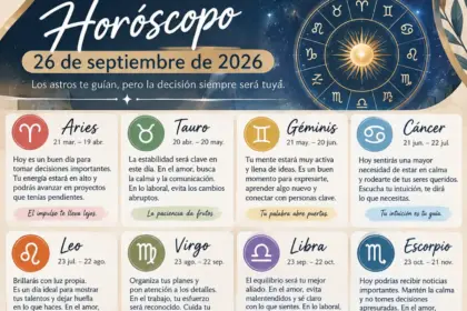 Horóscopo del 26 de septiembre: Predicciones para los 12 signos del zodiaco