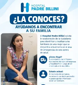 Hospital Padre Billini busca familiares de mujer hallada en la vía pública