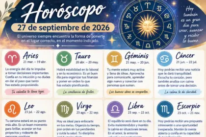 Horóscopo 27 de septiembre 2026: predicciones para cada signo hoy
