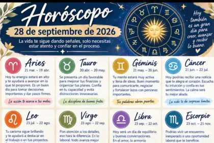 Horóscopo 28 de septiembre 2026: predicciones para tu signo hoy