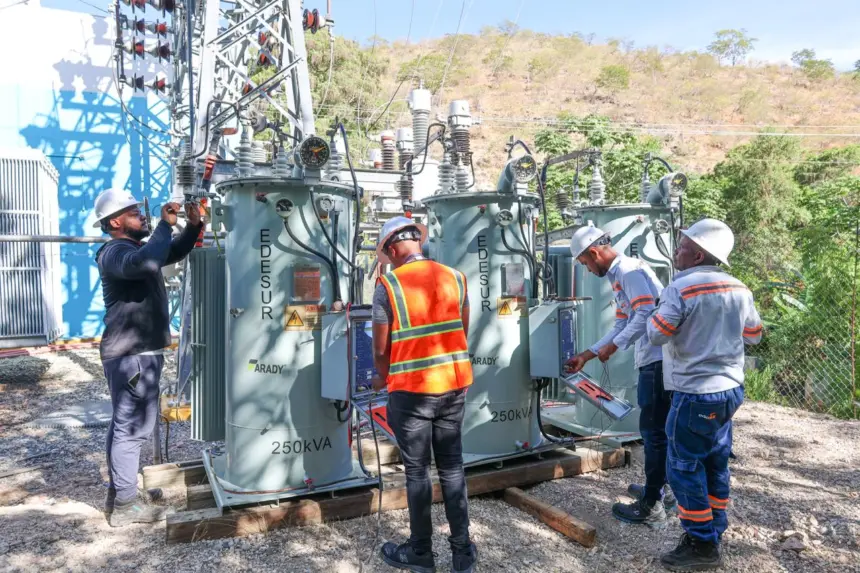 Edesur mejora servicio eléctrico en Neiba y Jimaní con nuevas obras