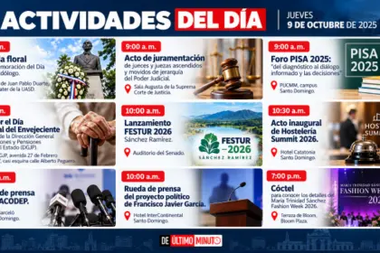 Agenda de eventos destacados en Santo Domingo este 1 de octubre 2026