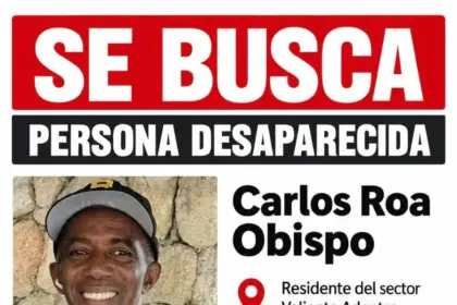 Buscan a Carlos Roa Obispo, desaparecido en Santo Domingo Este
