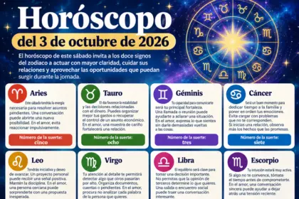 Horóscopo 3 de octubre 2026: predicciones para todos los signos zodiacales