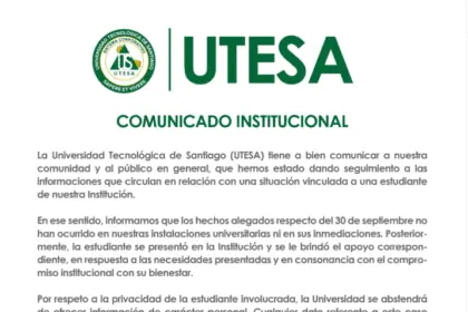 UTESA aclara incidente de estudiante no ocurrió en sus instalaciones
