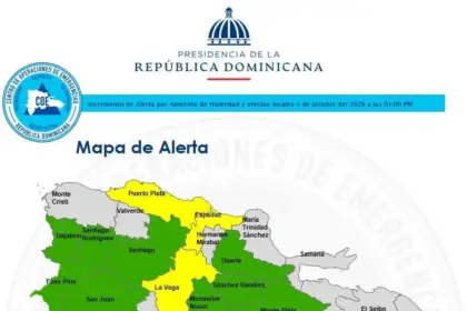 COE eleva alerta por vaguada en 16 provincias ante fuertes aguaceros