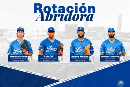 Licey revela su rotación abridora para la segunda semana en LIDOM