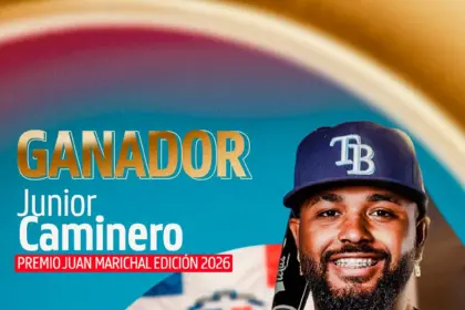 Junior Caminero gana el Premio Juan Marichal 2024 en Grandes Ligas