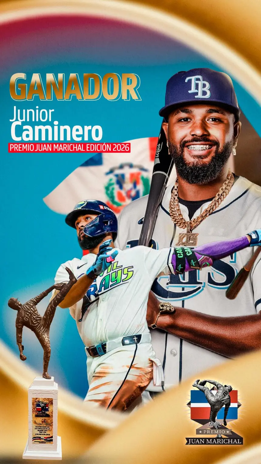 Junior Caminero gana el Premio Juan Marichal 2024 en Grandes Ligas