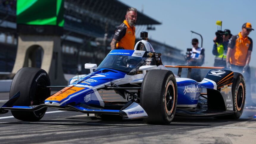 Larson Suffers Minor Damage in Accident During Indy 500 Practice