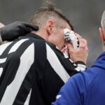 Rooney Bleeds: Referee Exits Maple Leafs vs. Panthers Game Due to Stick.