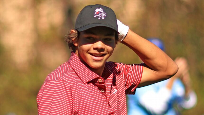 Charlie Woods, Tiger's son, conquers his first AJGA title with a 66
