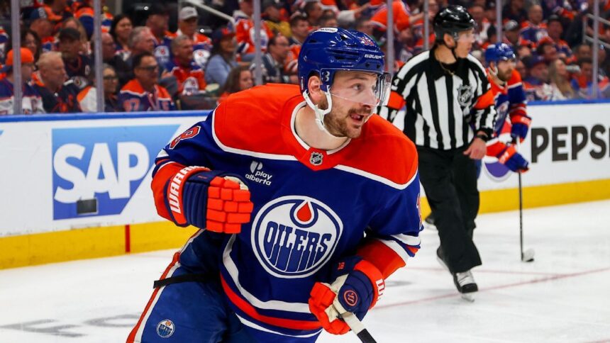 Oilers: Zach Hyman, out for the rest of the playoffs due to injury