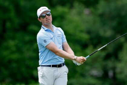 Griffin leads Memorial with 7 under par despite water errors