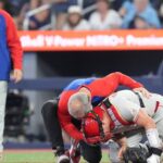 Phillies catcher Realmuto exits after being hit in the ninth