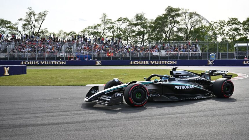 Russell leads in Canada, Leclerc crashes: F1 Practice Montreal