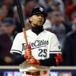 Twins: Byron Buxton, out of the lineup after being hit by a pitch; Bader replaces him