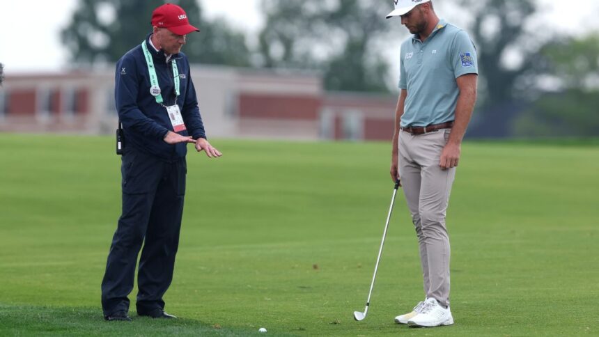Burns, frustrated at the US Open: Relief denied for water and double bogey