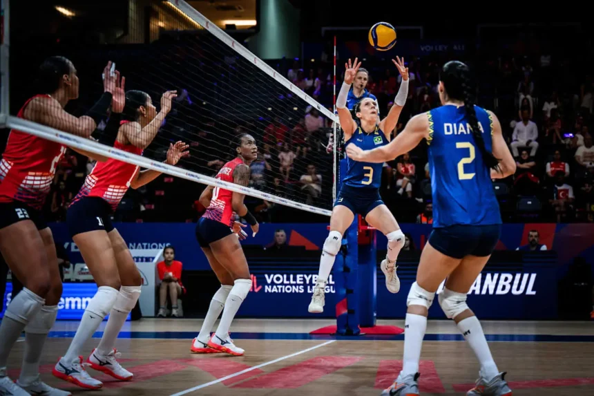 Brazil Crushes Dominican Republic in 2025 Volleyball Nations League