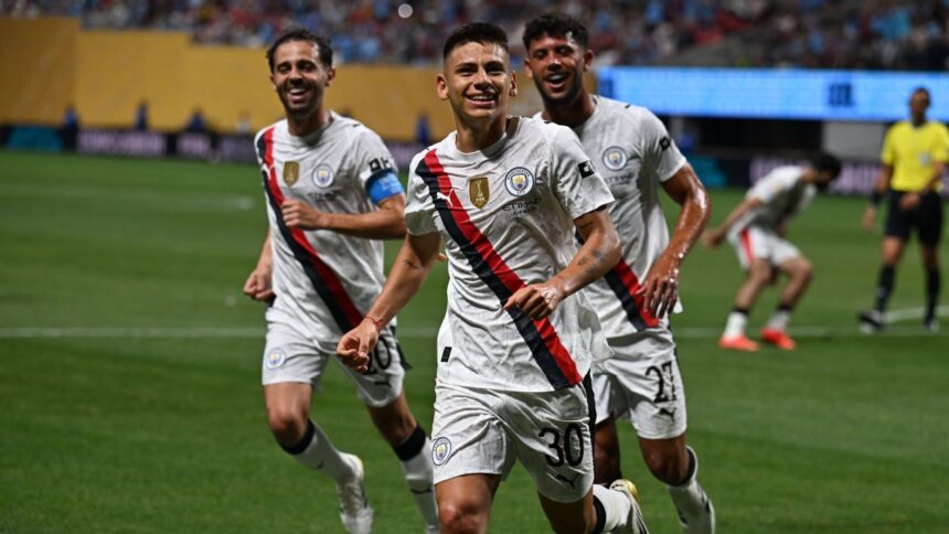 Echeverri Shines: Guardiola Praises the Argentinian After Goal-Scoring Debut at City