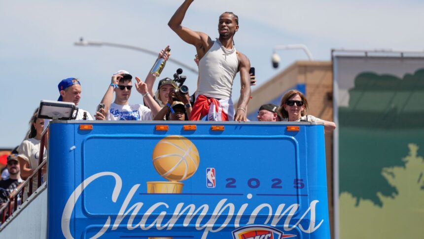 Thunder celebrates NBA title with Shai and the fans: "We love them"