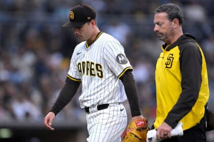 Bergert of Padres Abandoned Game After Being Hit By Line