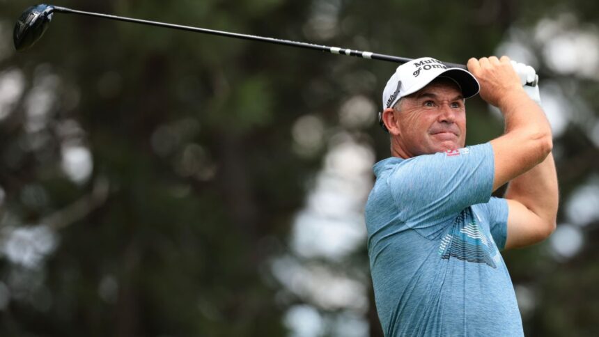 Harrington and Cink lead the US Senior Open, Hensby lurks