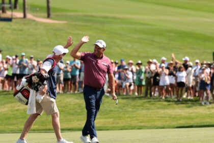 Harrington Surges with Spectacular Chip and Leads U.S. Senior Open