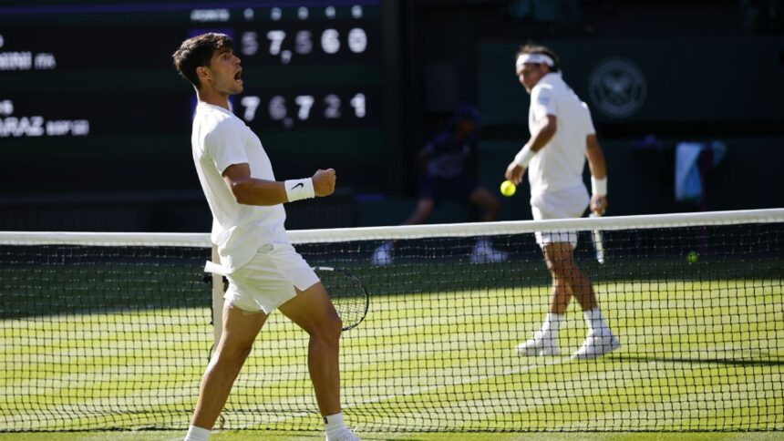 Alcaraz Suffers Against Fognini at Wimbledon: Epic Victory in 5 Sets
