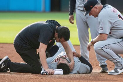Gleyber Torres, Detroit Star, Leaves Game with Neck Injury