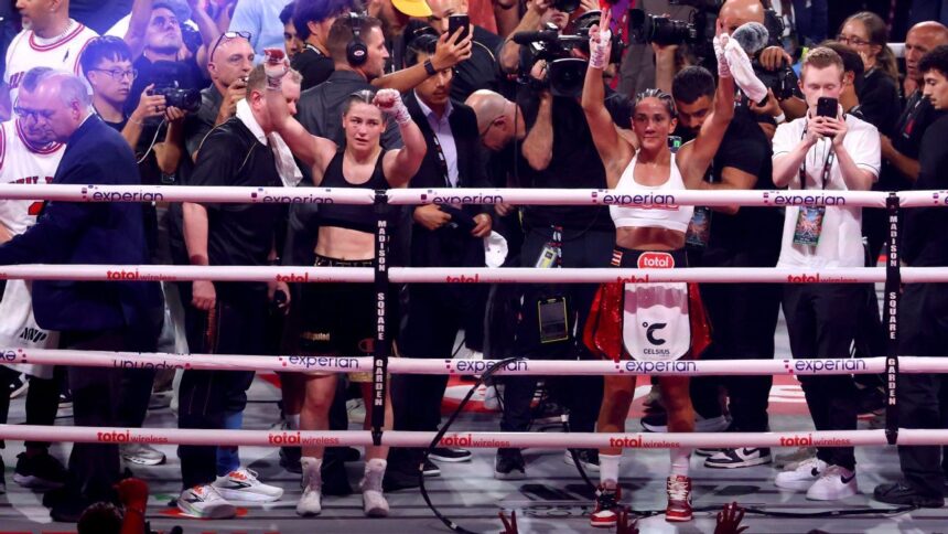 Taylor defeats Serrano by decision: Retains super lightweight title