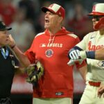 Brawl in Angels vs Rangers: Trout hit, benches clear