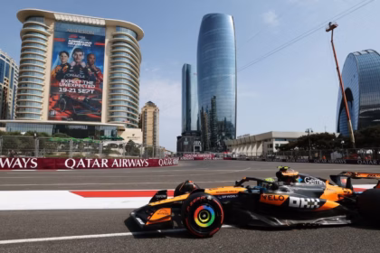 Norris Dominates Practice 1 in Azerbaijan; Piastri with Problems