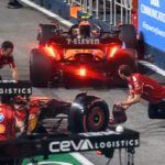 Norris collides with Leclerc in pits; Russell and Lawson, incidents in Singapore