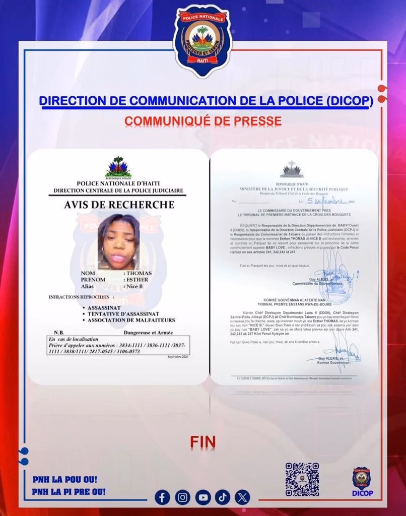 Nice B sought in Dominican Republic for murder in Haiti