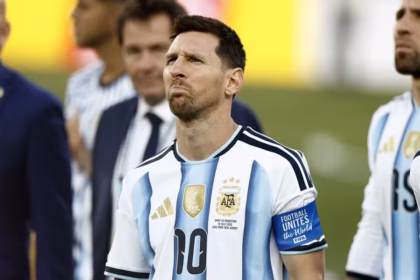 Lionel Messi completes his final training session before his retirement with Argentina