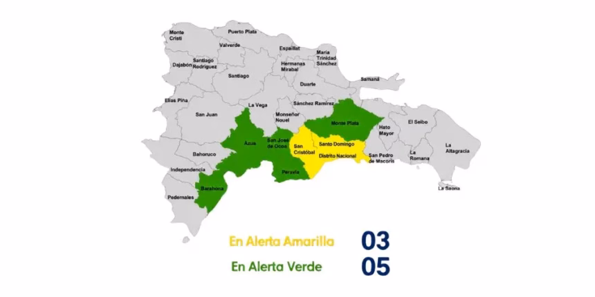 COE issues yellow and green alert in eight provinces due to heavy rains